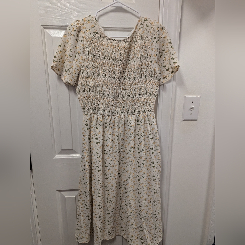 Floral Cream Dress